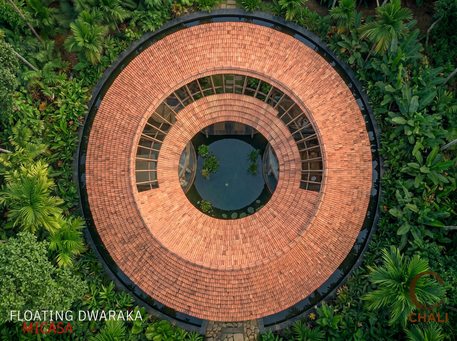 Handcrafted clay-tiled copper roof detail
