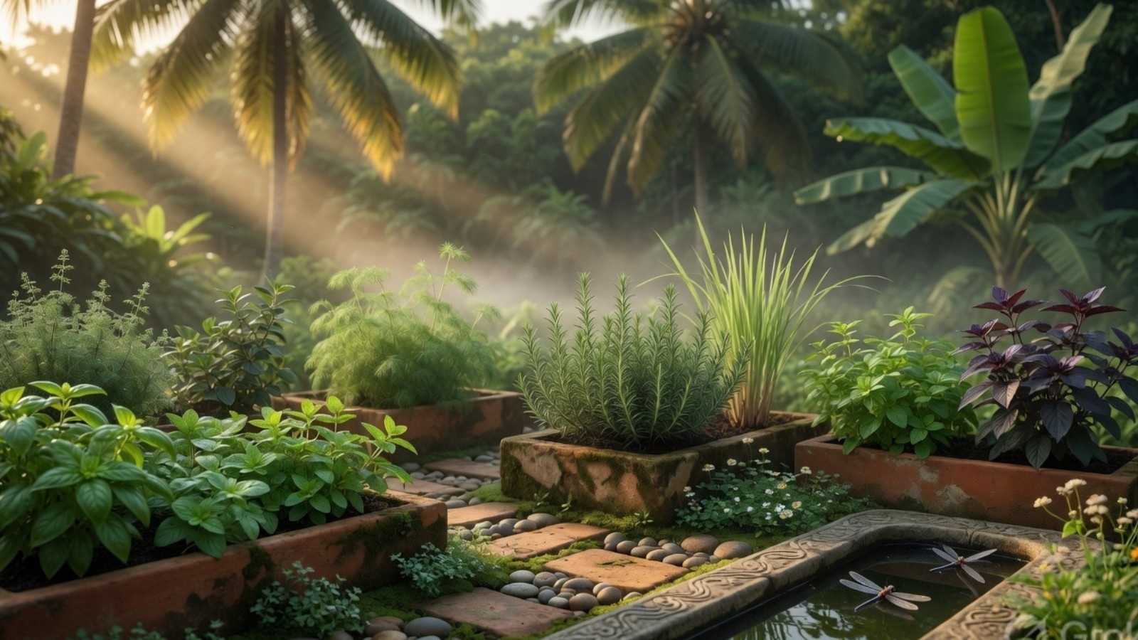 A warm veranda laid out for breakfast